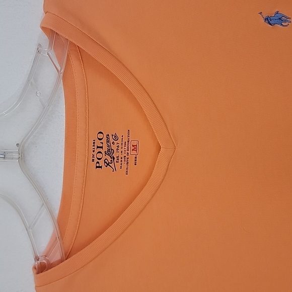 Ralph Lauren Polo Orange Short Sleeve Shirt Top M - Picture 3 of 12